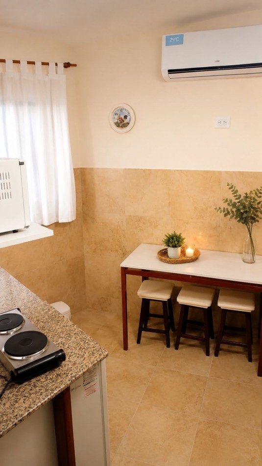 DEPARTAMENTO MONOAMBIENTE PARA 2 PERSONAS FRENTE AL LAGO, CON COCHERA