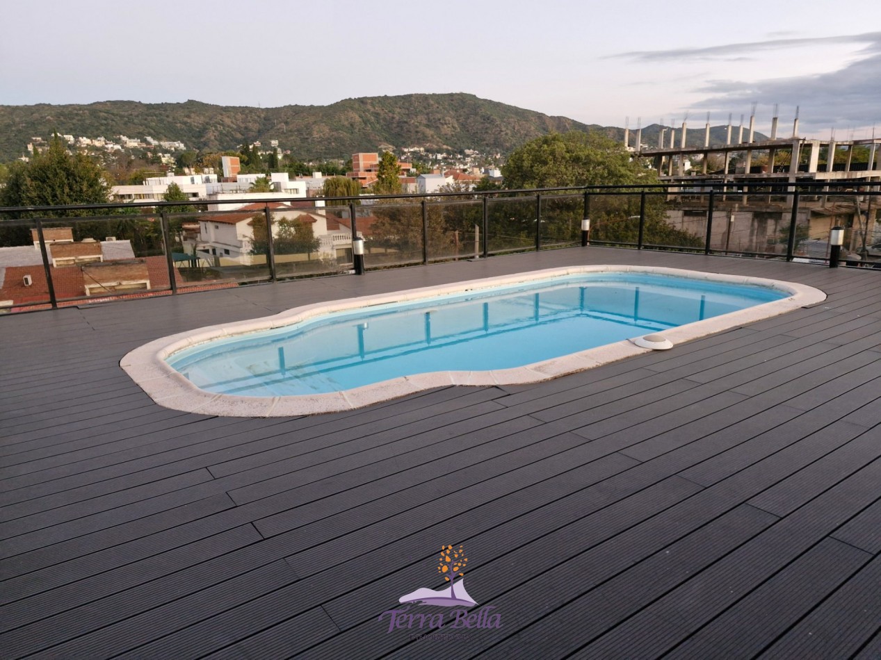 DEPARTAMENTO PARA 4 PERSONAS CON PILETA, QUINCHO, COCHERA, A METROS DEL LAGO