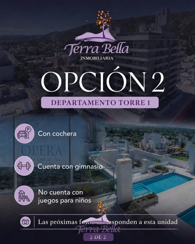 DEPARTAMENTO PARA 4 PERSONAS - CENTRICO-PILETA-TERRAZA-COCHERA-GIM-JUEGOS