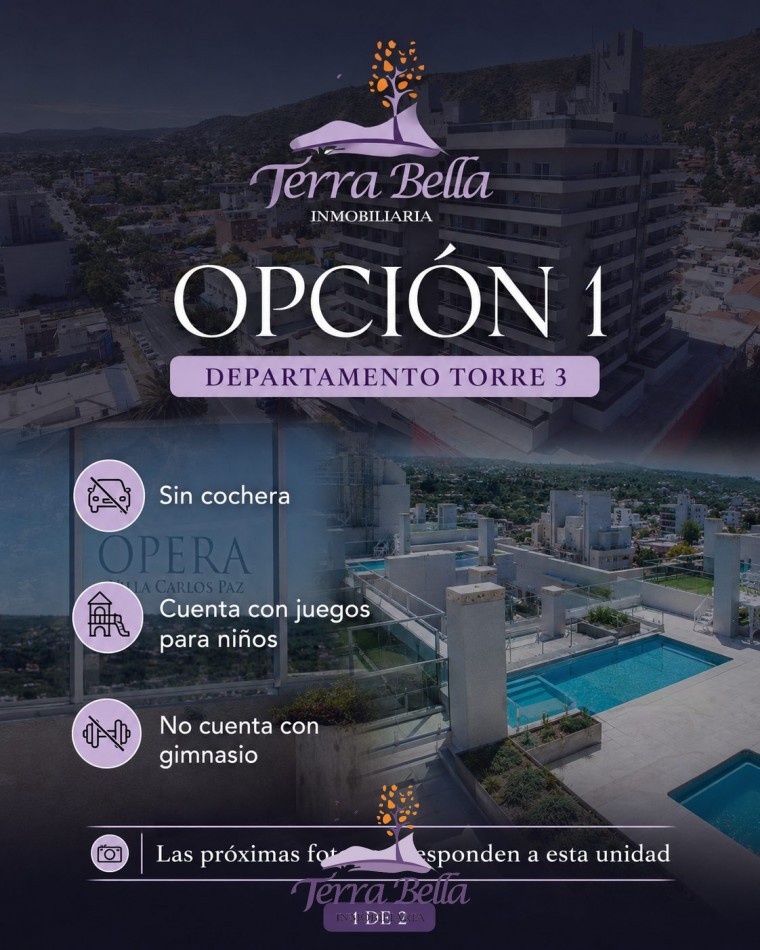 DEPARTAMENTO PARA 4 PERSONAS - CENTRICO-PILETA-TERRAZA-COCHERA-GIM-JUEGOS