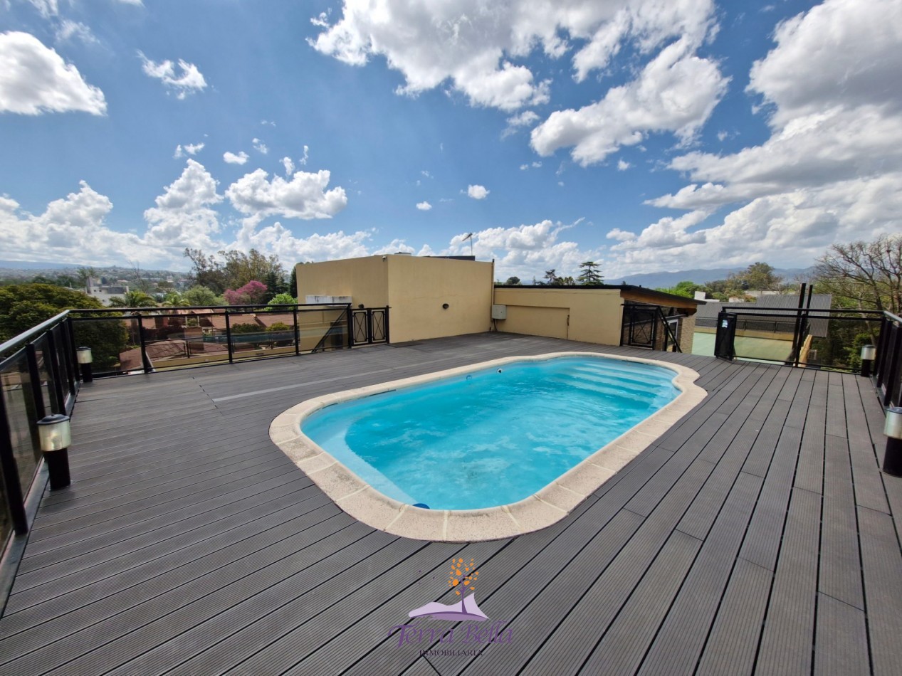 DEPARTAMENTO PARA 4 PERSONAS CON PILETA, QUINCHO, COCHERA, A METROS DEL LAGO