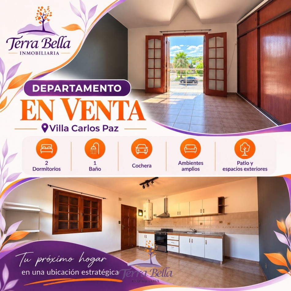 DEPARTAMENTO 2 DORMITORIOS CON COCHERA EN BARRIO SANTA RITA 